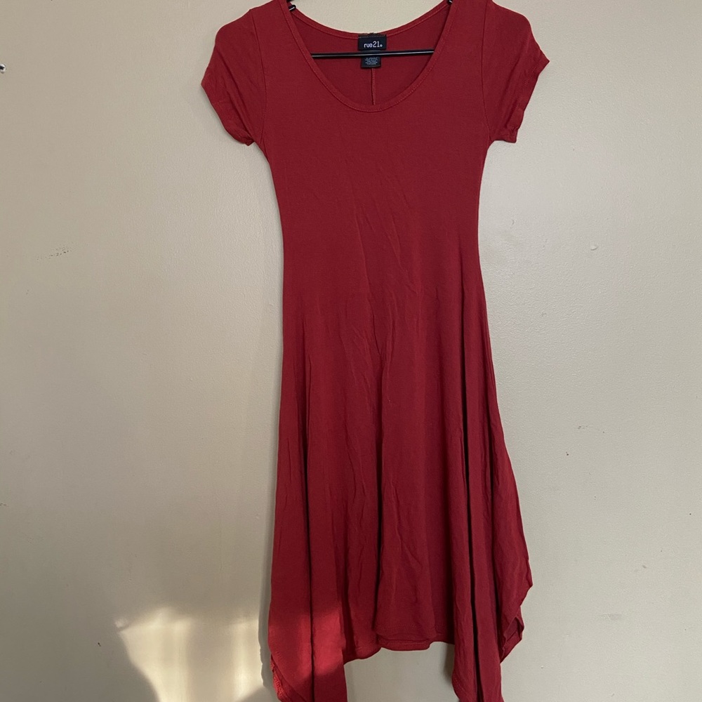 rue 21 dress, deep orange/maroon